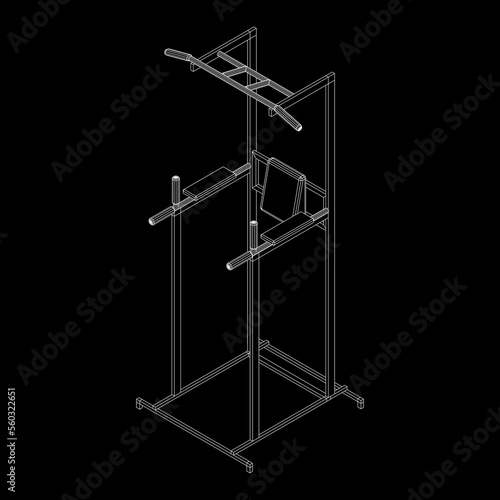 Pull up bar. Upper body workout, bodybuilding exercise.