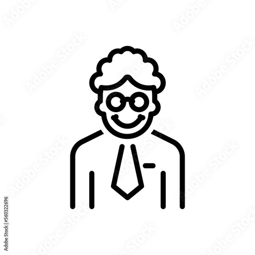 Black line icon for pleasant