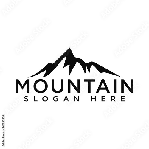 abstract mountain logo icon and vector