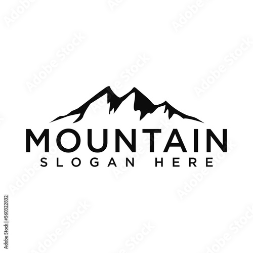 abstract mountain logo icon and vector
