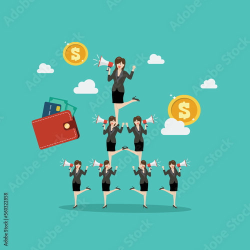 Ponzi scheme Business pyramid network