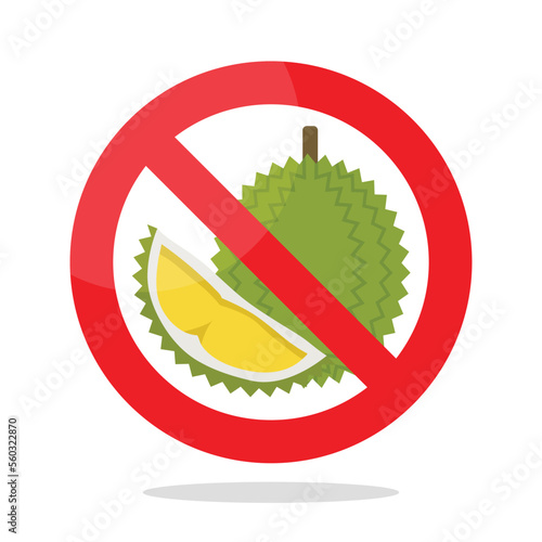 No durian allowed sign