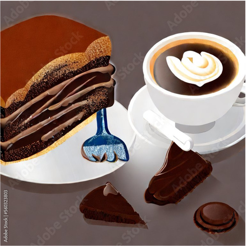 Schokoladentorte mit Kaffee