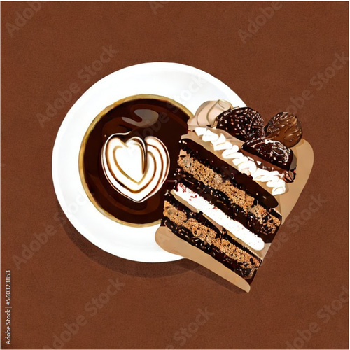 Schokoladentorte mit Kaffee