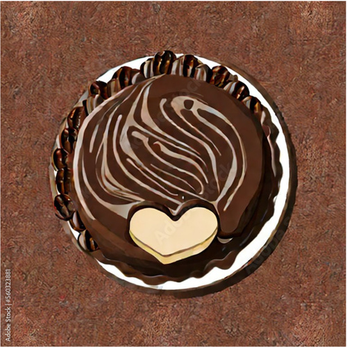 Schokoladentorte mit Kaffee
