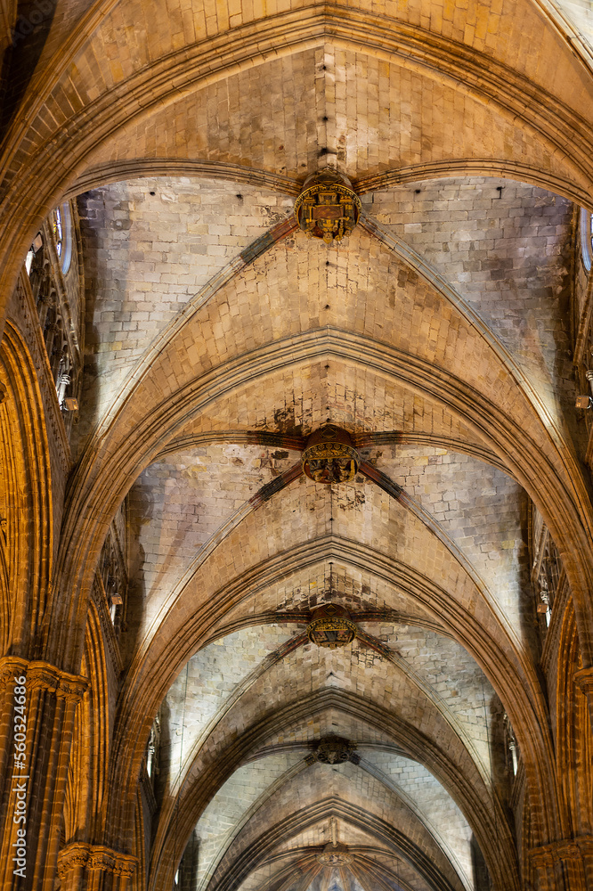 Detail of interior of Barcelona Cathedral Detail of interior of Barcelona Cathedral