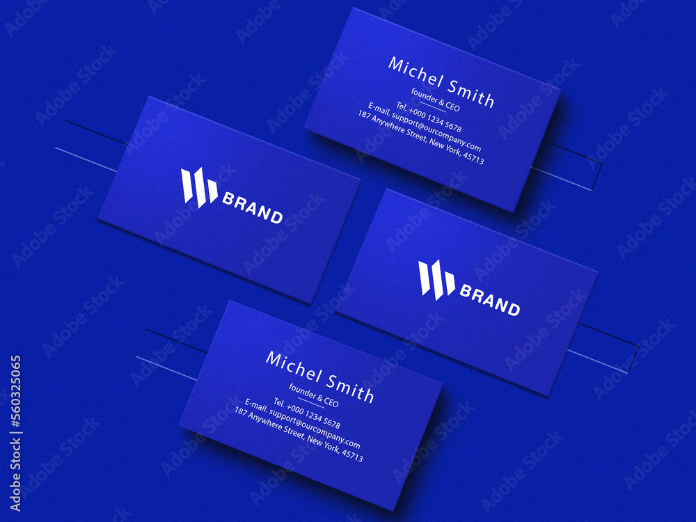 minimalist business card mockup	