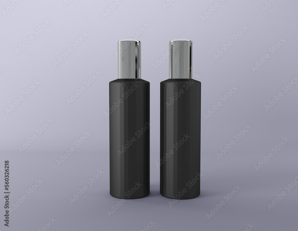 3D Rendered Bottles Mockup Template 3D Rendered Bottles Mockup Template