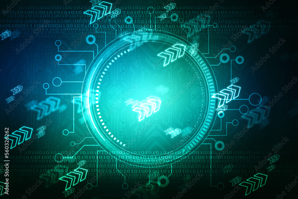 Obraz premium 2d illustration technology background