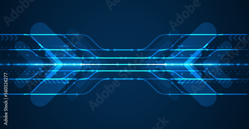 Abstract arrow direction. Technology background