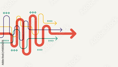 Abstract arrow direction. Technology background