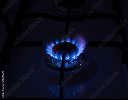 old kitchen stove with natural gas