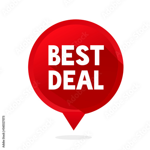 Best deal banner design, vector illustration isolated on white background.
