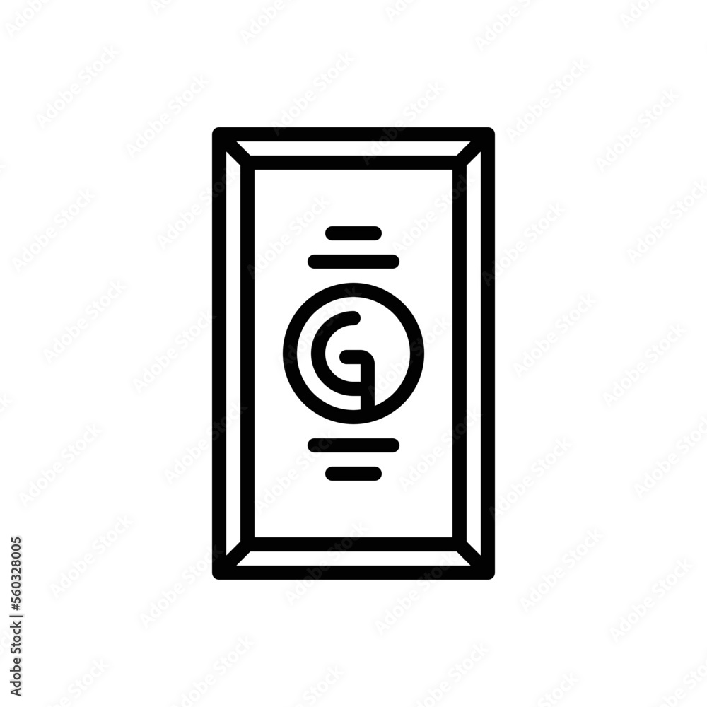 Black line icon for golden Black line icon for golden