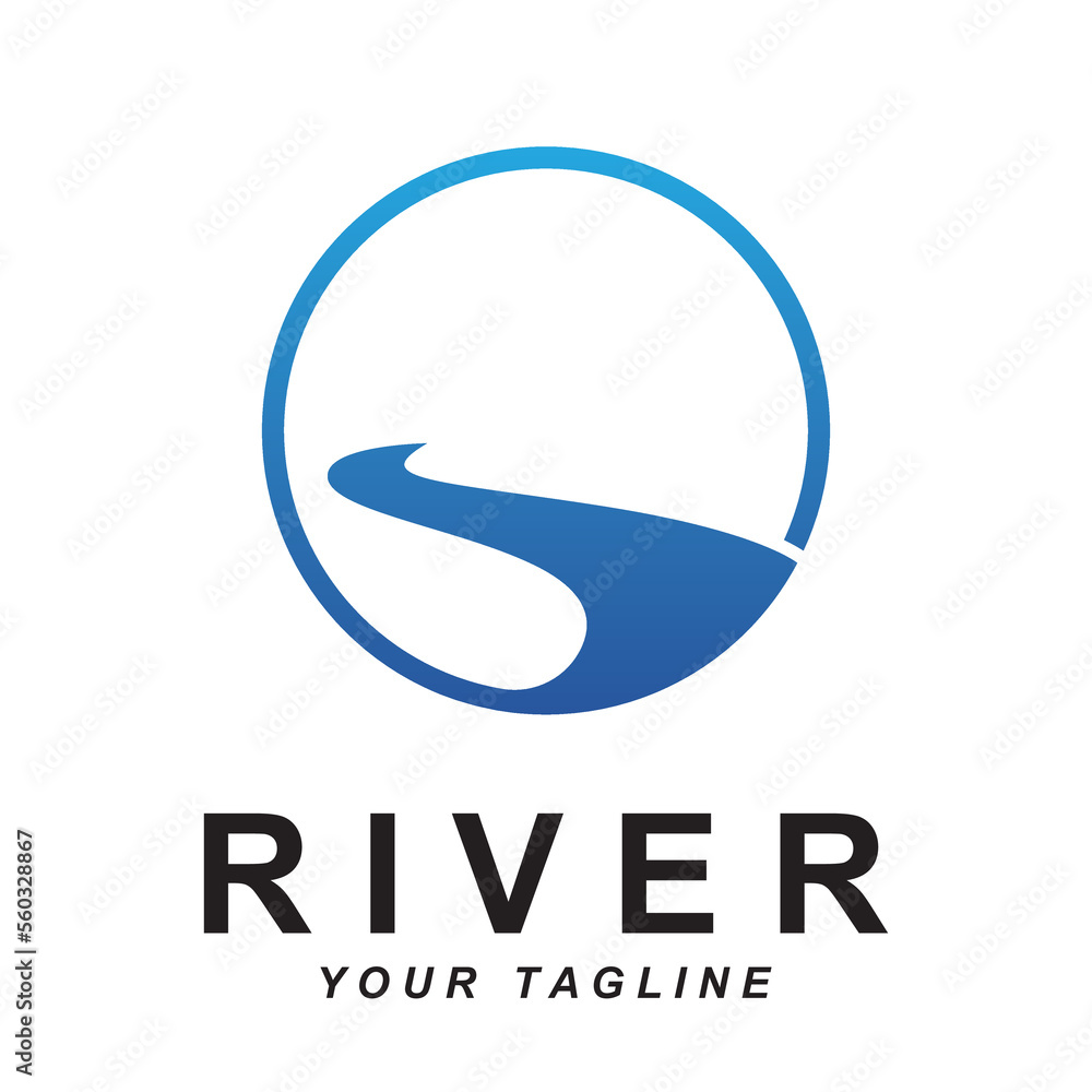 river logo vector with slogan template river logo vector with slogan template