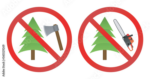 Do Not Cut Trees 3d Sign Set