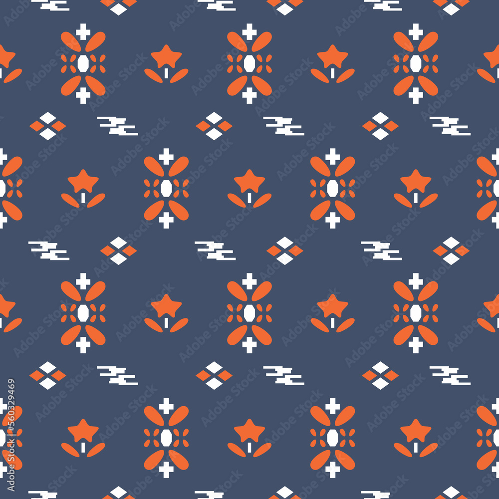 Japanese Petal Motif Vector Seamless Pattern Japanese Petal Motif Vector Seamless Pattern