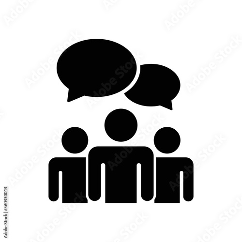 public discussion icon vector