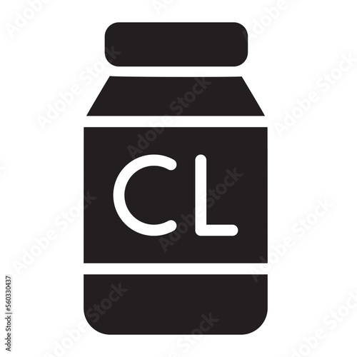 chlorine glyph icon