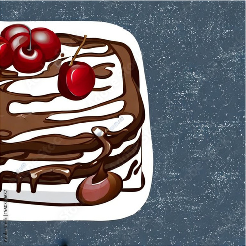 Kirschtorte mit Kaffee