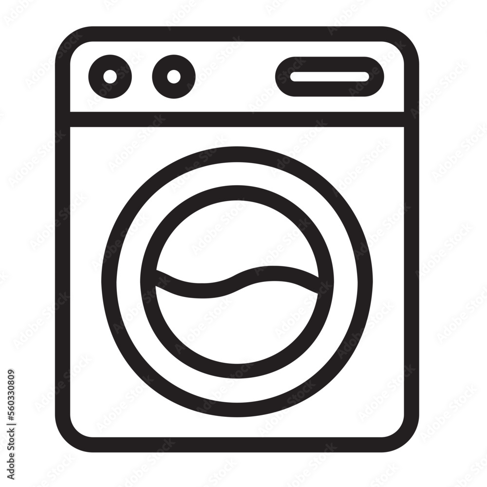 washing machine line icon washing machine line icon