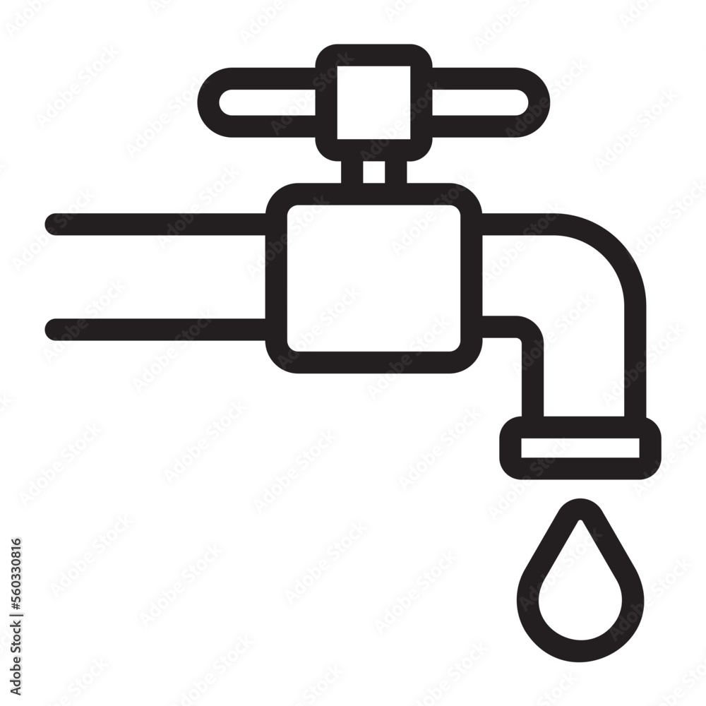water tap line icon water tap line icon