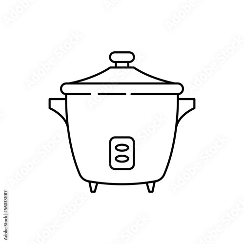 Rice cooker icon design. isolated on white background.