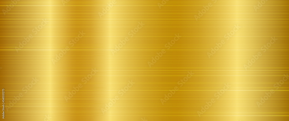 Vector realistic gold metal background. Yellow chrome reflective pattern. Shiny iron industrial plate. Glossy metallic horizontal banner. Heavy golden plate, front view. Painted steel texture Vector realistic gold metal background. Yellow chrome reflective pattern. Shiny iron industrial plate. Glossy metallic horizontal banner. Heavy golden plate, front view. Painted steel texture