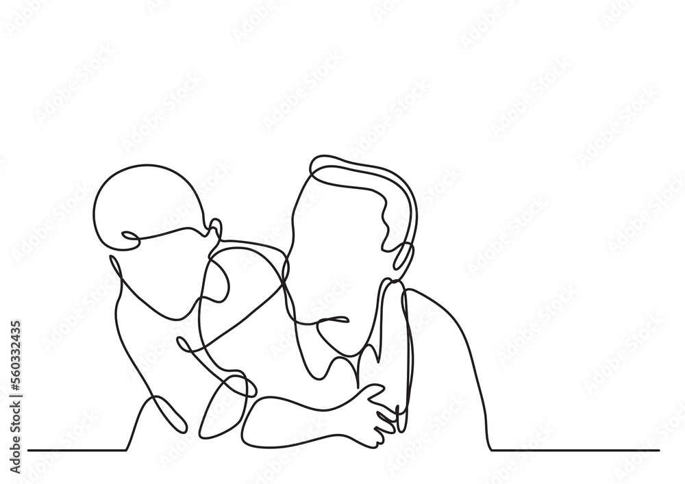 continuous line drawing father and son 2 - PNG image with transparent background continuous line drawing father and son 2 - PNG image with transparent background