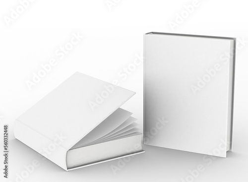 template empty book mockup set white background