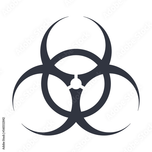 Biohazard vector sign. International biohazard warning symbol in agriculture medicine chemistry exobiology synthetic biology. Chemical hazards dangerous for people animals plants and the environment