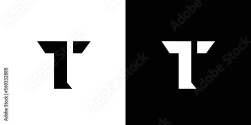 Modern and strong letter T initials logo design 5