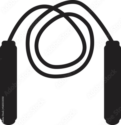 jumping rope icon on white background. Jumping-rope sign. Animal wild cat face. Lion head silhouette. flat style.