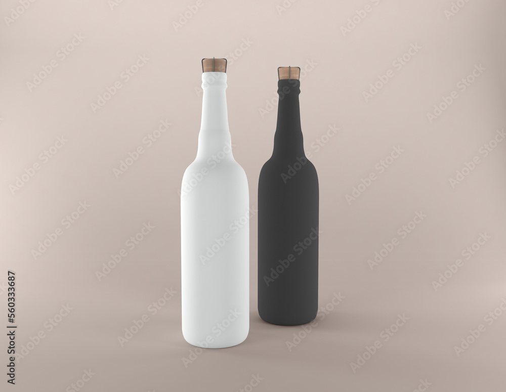 3D Rendered Bottles Mockup Template 3D Rendered Bottles Mockup Template