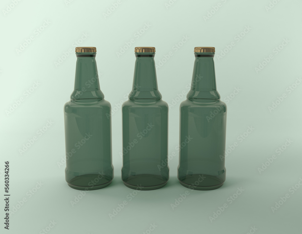 3D Rendered Bottles Mockup Template 3D Rendered Bottles Mockup Template