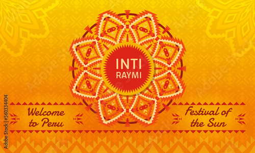 Religious festival Inti Raymi. Inca celebration of the Sun. Pagan holiday in Peru.
