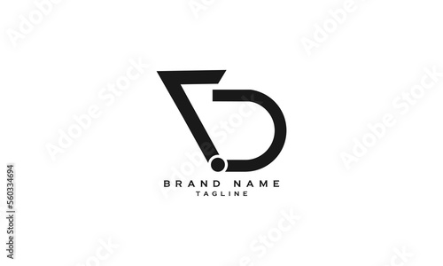 FID, ID, DI, Abstract initial monogram letter alphabet logo design