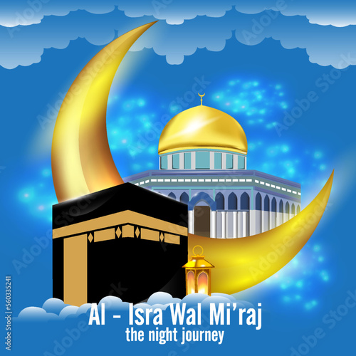 al isra wal mi'raj background islamic