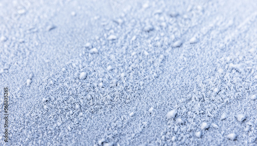 White frost, macro photo. Abstract natural background photo