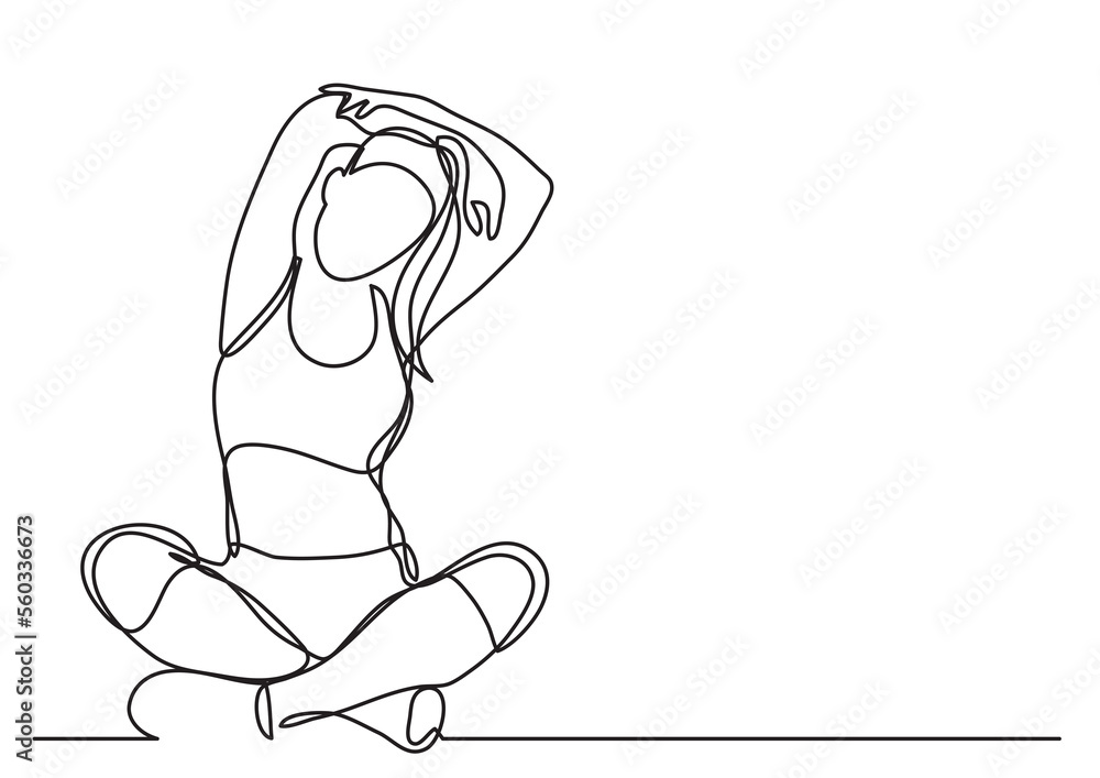 continuous line drawing woman doing yoga - PNG image with transparent background continuous line drawing woman doing yoga - PNG image with transparent background