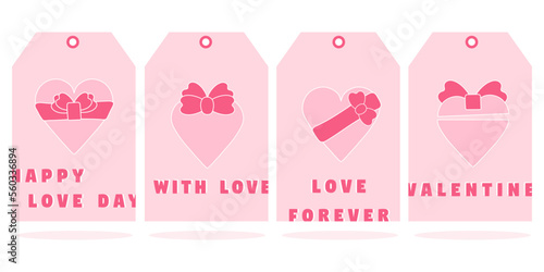 Valentine Day tags set. Valentine Day printable gift tags.