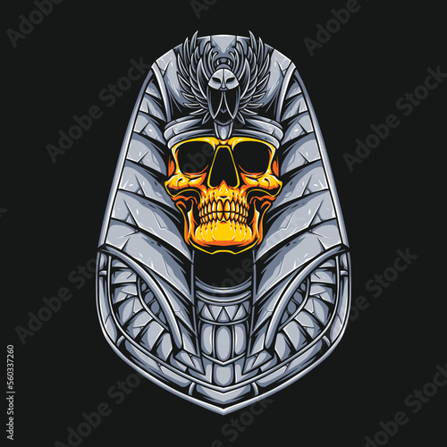 skull mummy for tshirt design