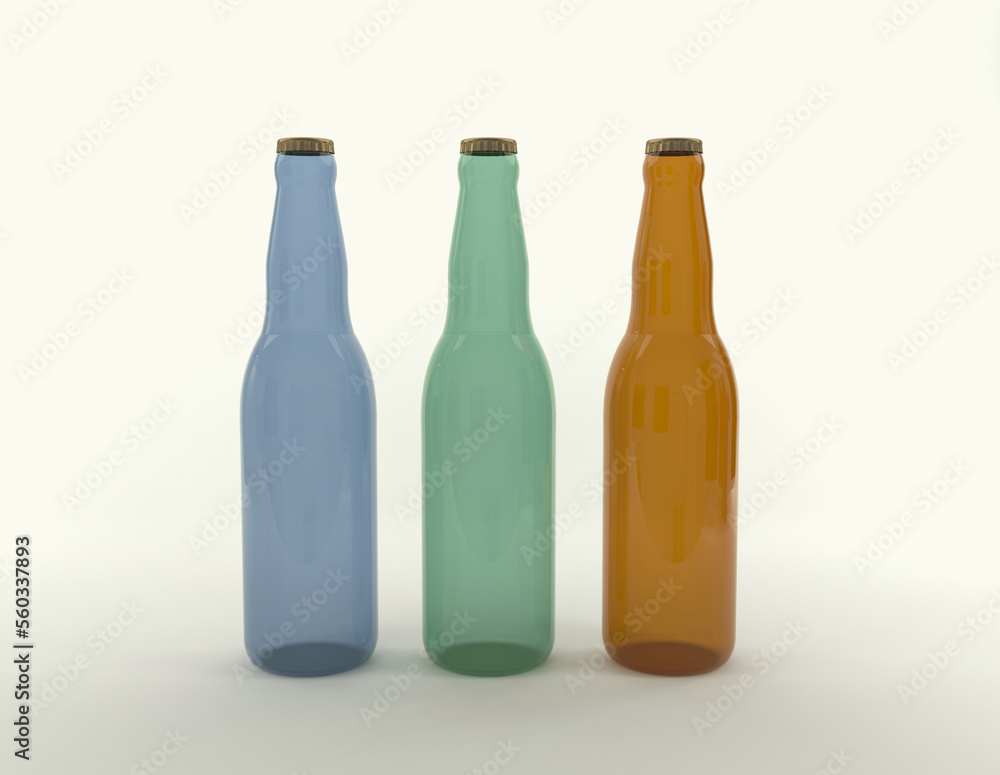 3D Rendered Bottles Mockup Template 3D Rendered Bottles Mockup Template