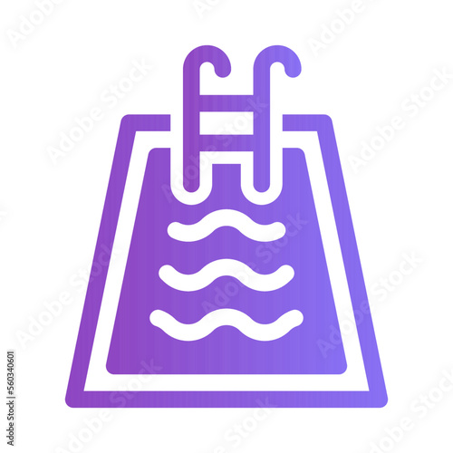 Flat illustration on a theme swimming pool