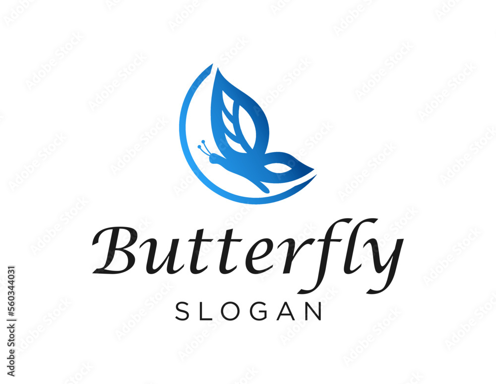 Logo about Butterfly on white background. created using the CorelDraw application. Logo about Butterfly on white background. created using the CorelDraw application.