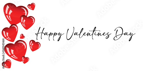 Valentines day background. Valentine`s day header or banner design with heart pattern.