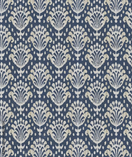 Ikat Seamless Background Pattern digital printing textile illustration