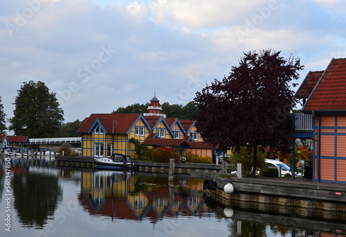 Autumn in the Resort Hafendorf at Lake Grienerick in the Town Rheinsberg, Brandenburg