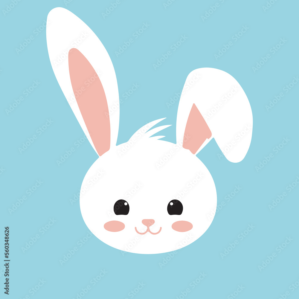 Easter bunny set in simple one line style. Rabbit icon. Black and white minimal concept vector illustration., Easter bunny in a color background vector illustration Easter bunny set in simple one line style. Rabbit icon. Black and white minimal concept vector illustration., Easter bunny in a color background vector illustration