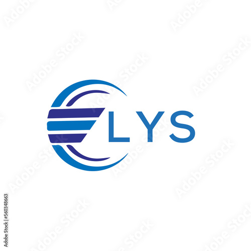 LYS letter logo. LYS blue image on white background. LYS vector logo design for entrepreneur and business. LYS best icon.	
